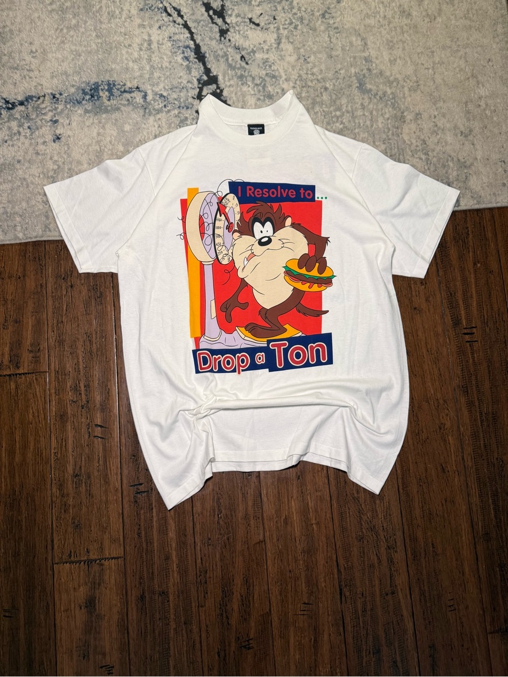 Vintage 1990s Warner Bros. Studio Store Taz NWT Single Stitch Shirt XL